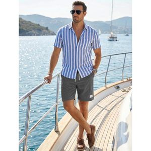 Pantalones Cortos de Pana para Hombre FOXA, Cintura Elástica con Cordón, Ligeros, para Playa, Verano, Transpirables, con Bolsillos de Algodón - Product Image 4