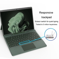 Nouveau Design pour Microsoft Surface Pro 8 / 9 / X clavier sans fil tablette magnétique clavier tactile sans fil rétro-éclairé avec fente pour stylo