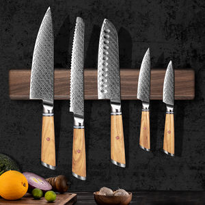 Grandsharp nouveau solide bois de noyer aimant couteau cintre bande magnétique porte-couteau mural <span class=keywords><strong>cuisine</strong></span> porte-<span class=keywords><strong>couteaux</strong></span> - Product Image 3