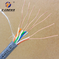 Câbles audio multipaires Cat5e 0,45 mm 305 m, câbles Cat6 24 AWG gris pour l'extérieur, pour la fabrication de cordons de raccordement