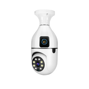 Câmera IP PTZ E27 com Lente Dupla e Visão Noturna Colorida, Segurança Residencial Inteligente, Áudio Unidirecional, Lâmpada Remota com Sensor CMOS e Cartão de Memória - Product Image 1