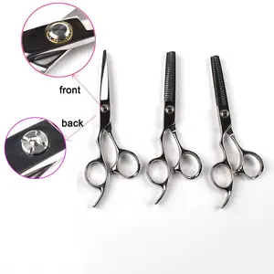 professional Customize China 440C Left handle Hair Scissors 5.5 inch Cutting Scissors Thinning Shears Hairdressing Hair Scissors