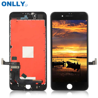 Putih dan Hitam Kualitas LCD untuk iPhone 7 Sentuh Layar Luar Panel untuk iPhone 7 dengan Kaca Depan Perbaikan LCD
