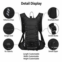 Sac à dos grande capacité personnalisé, imperméable, réfléchissant, léger, compatible avec l'hydratation, pour les sports de plein air, la randonnée, les voyages, le camping