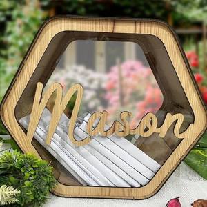 Caja de tarjeta de boda de estilo europeo, caja de tarjeta de boda personalizada, caja de madera, caja de tarjeta de boda, caja de tarjeta de felicitación de sobre - Product Image 4