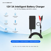 Chargeur intelligent 12V 3A pour batteries au plomb (SLA, AGM, Gel, LTV) avec fonction de réparation par impulsions et maintien de charge, compatible MCU