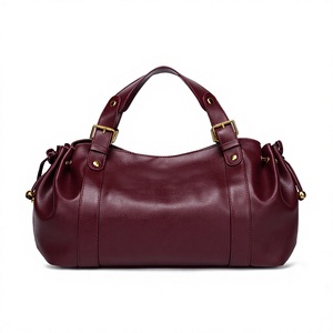 2026 New Large Capacity Soft Pleated Candy Women's Leather Handbag Vintage Commuting <b>Clutch</b> Texturized Magnetic Closure Shoulder - Product Image 4