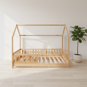 <span class=keywords><strong>Letto</strong></span> a Piattaforma <span class=keywords><strong>Montessori</strong></span> Moderno ed Ecologico in Legno di Pino Massiccio, Durevole, per Bambini e Bambine, con Dimensioni Personalizzabili - Product Image 3