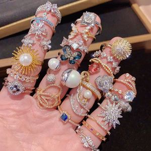 Overstocking Cheap <b>Gifts</b> Mixed Women Finger Adjustable Rings Wedding Engagement Jewelry Bulk Women Daily Use Ring - Product Image 4