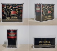 Boîte de présentation portable de haute qualité pour collection Elite Trainer Box (ETB) en acrylique de 5 mm d'épaisseur avec couvercle magnétique transparent