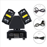 Petites lampes de scène métalliques à deux têtes, faisceau laser rotatif vibrant, programmes automatiques, pour KTV et soirées, rotation horizontale à 540 degrés