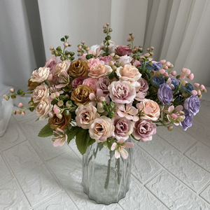 Bouquet de roses artificielles Suzume Ii 30cm-100cm, fleurs en soie, décoration de mariage et de maison - Product Image 2