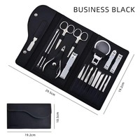 Ensemble d'outils de manucure et de pédicure en acier inoxydable de haute qualité, 18 pièces, kit de coupe-ongles professionnel, boîte portable et durable