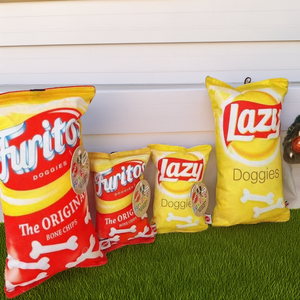 Pet Fun Foods Squeaky Dog Toys Lazy Doggies, Chew Plush Tough Durable Cute Design Impreso Juguetes interactivos de peluche - Product Image 4