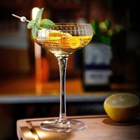 Gobelet à martini élégant en cristal de diamant de 5,5 oz, coupe à pied vintage, verres à cocktail