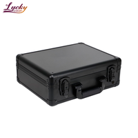 Boîte de rangement en aluminium noir sur mesure, boîte à outils professionnelle en aluminium avec insert en mousse pré-découpé pour équipement de test