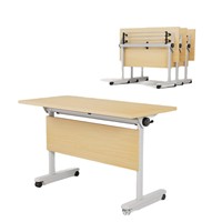 Table de conférence et de formation pliable Yazhi, structure en acier, style minimaliste moderne, mobilier de bureau transformable, directement de l'usine