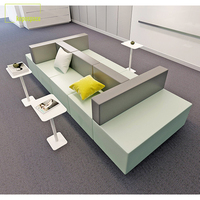 Ensemble de canapés modulaires en tissu pour espaces publics, hôpitaux, banques - Mobilier de réception convertible pour bureaux, appartements, hôtels