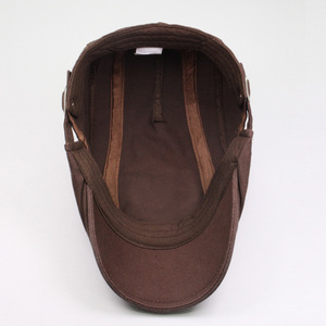 Casquette plate unisexe en coton <span class=keywords><strong>noir</strong></span>, style vintage décontracté, respirante et ajustable, pour homme, idéale pour les quatre saisons – Vente en gros - Product Image 4