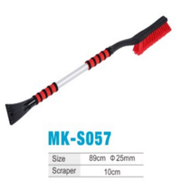 Brosse à neige pour voiture avec poignée en mousse épaisse de 89 cm et grattoir à glace de 10 cm, outil de déneigement hivernal robuste pour voiture