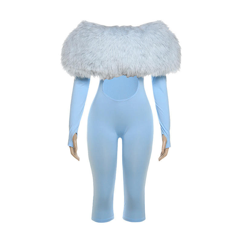 Z922JP02  Blue cropped pants