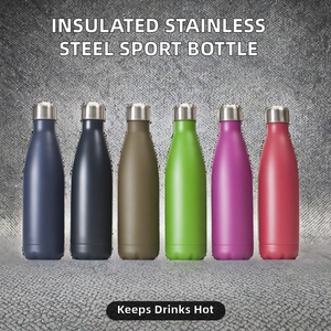 2025 500ml Sublimation Double Wall Vacuum Insulated <b>Stainless</b> <b>Steel</b> Marble Eco-Friendly Cola Sport <b>Water</b> <b>Bottle</b> Lid 12-24 Hours - Product Image 2