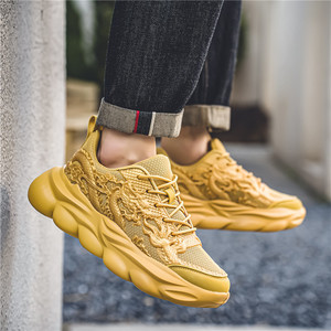 Chaussures de sport Dragon Chinois 2024 Édition Limitée, en maille respirante gaufrée 3D, décontractées pour hommes, toutes saisons, bout rond, à lacets - Product Image 4