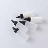 Botella de Plástico HDPE Cilíndrica de 30ml/60ml con Tapa de Rosca para Aceite Capilar, Aplicador de Crecimiento del Cabello, Tinta, Pintura, Productos Químicos - Diseño de Tapa Giratoria