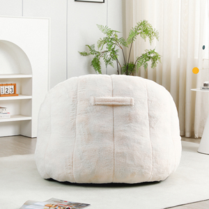 Custom Modern Velvet Oversized Bean Bag <b>Sofa</b> Chair with Adjustable Height for Living Room & Bedroom Use - Product Image 3