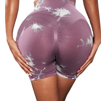 Shorts de yoga tie-dye personnalisés OEM, pantalons de sport à séchage rapide en nylon, shorts de fitness pour femmes, taille haute, moulants et extensibles