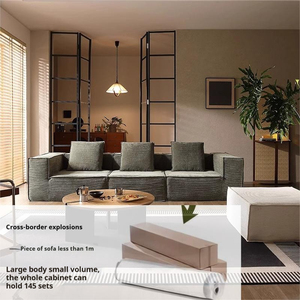Sillón moderno de tela con respaldo acolchado y brazos tapizados, sofá individual para sala de estar, diseño minimalista - Product Image 5