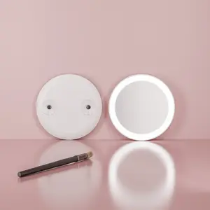 Xách tay 3.5 inch có thể sạc lại nhỏ cầm tay 5x Magnifying trang điểm du lịch mini make up gương với hút ly gương