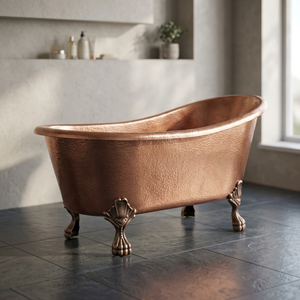 Vintage Durable Copper Freestanding Claw Foot Bathtub Brown Oval for Bathroom Renovation CH-799 - Product Image 1