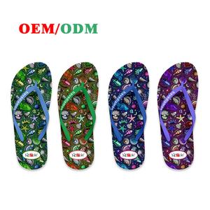 Chanclas Personalizadas con Estampado de Conchas Marinas para Mujer, Sandalias de Playa de Goma PE Suave, Reciclables, Antideslizantes, Fabricante OEM ODM, Venta al Por Mayor - Product Image 1