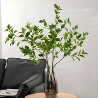 Plante artificielle en PU de haute qualité, arbre de banian réaliste, feuilles vertes, décoration d'intérieur pour Noël, remise de diplôme