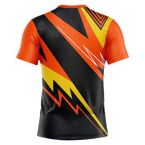 Kaos Olahraga Pria Cepat Kering Bahan Polyester 100% Desain Fashion Jersey Esports Profesional Hitam Kaos Tim Esports - Product Image 2