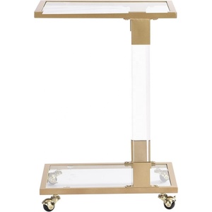 <span class=keywords><strong>Mesa</strong></span> Auxiliar Transparente <span class=keywords><strong>de</strong></span> Acrílico en Forma <span class=keywords><strong>de</strong></span> C <span class=keywords><strong>con</strong></span> <span class=keywords><strong>Ruedas</strong></span>, <span class=keywords><strong>Mesa</strong></span> Rodante <span class=keywords><strong>para</strong></span> Portátil y Aperitivos <span class=keywords><strong>para</strong></span> Sofá/Cama, Estante <span class=keywords><strong>de</strong></span> Vidrio Templado, Bandeja Móvil <span class=keywords><strong>para</strong></span> <span class=keywords><strong>TV</strong></span> - Product Image 3