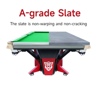 Table de billard professionnelle avec retour automatique de balles, 8 pieds x 9 pieds, en bois massif et ardoise, pour bar, club, snooker