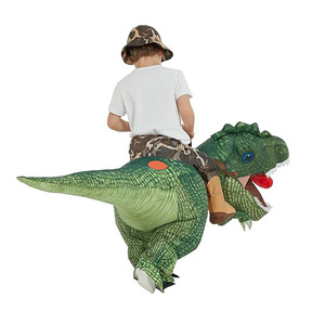 Divertido Disfraz de Dinosaurio Inflable para Familias, Disfraz de Mascota Animatrónica de Dinosaurio T-Rex Raptor para Adultos, Ideal para Cumpleaños - Product Image 5