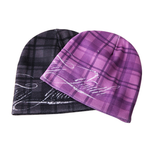 Bonnet de course et de cyclisme personnalisable avec motif à carreaux de designer, bonnet d'automne pour impression de logo - Product Image 5