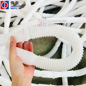 Qiangsheng Factory PP PE HDPE PVC Inodoro Baño Ducha Fuelle Tubo corrugado Manguera Tubo Extrusora Máquina de fabricación