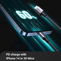 Câble USB C vers L UGREEN certifié, câble USB L, charge rapide PD et transfert de données