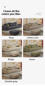 Canapé modulaire fonctionnel en chenille personnalisable - Sectionnel extra profond - Directement de l'usine spécialisée de Ganzhou - Product Image 2