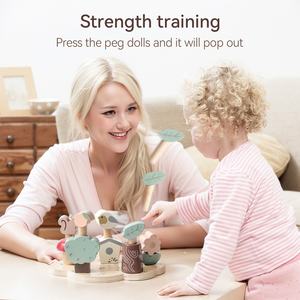 Unisex Houten Bos Dier Interactief Speelgoed Voor Baby 'S Vroege Educatie Hand-Oog Coördinatie & Matching Game Voor Kinderen - Product Image 3