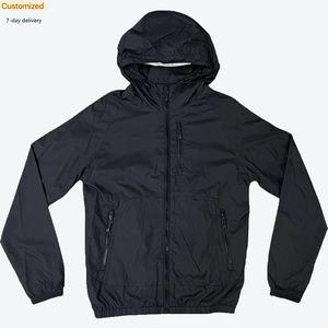 Jaket Windbreaker Pria Anti Air Ringan Premium dengan Logo Custom Print, Model Veste Coupe Vent untuk Lari - Product Image 1