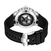 Reloj de Hombre de Cuarzo, Esfera Grande de 45 mm, Manecillas Personalizadas, Correa de Silicona Luminosa, Caja de Aleación, Resistente al Agua 30 m, Moderno
