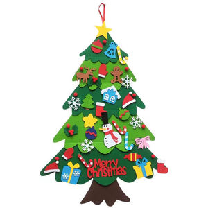 <span class=keywords><strong>Albero</strong></span> <span class=keywords><strong>di</strong></span> <span class=keywords><strong>Natale</strong></span> in Feltro Ecologico Certificato EN71, Assemblaggio Fai-da-Te, 32 Luci LED, Decorazioni e Ornamenti da Parete - Product Image 3
