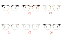 2025 à la mode Anti lumière bleue hommes lunettes de lecture lentille plate femmes demi-carré métal à la mode cadre optique lunettes