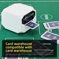 Distributeur Automatique de Cartes de Poker 125mm 2 Jeux 2500mAh Distribution Aléatoire Écran LCD Soirée de Jeu à Domicile