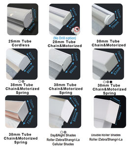 ستائر زيبرا ذكية مخصصة من هاندي روليرجي، ستائر داخلية من البوليستر متعددة الألوان، ستائر زيبرا آلية بدون أسلاك - Product Image 3